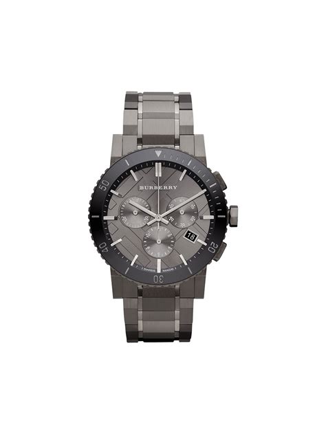 burberry chronograph gunmetal|Burberry Chronograph Gunmetal Dial Grey Ion.